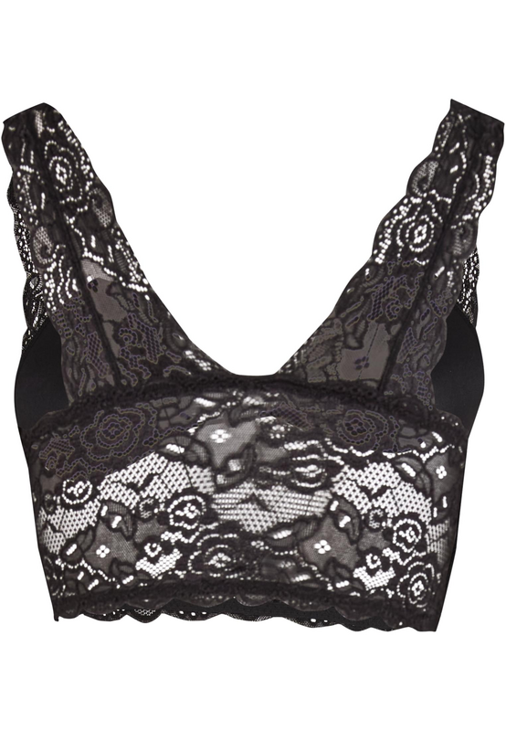 Brassière  de Urban Classics - Soutien-Gorge Rembourré Dentelle - S à XL - pour Femme - noir - Urban Classics - View 2