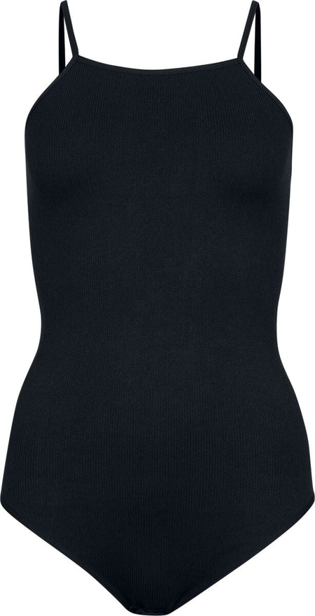 Body  de Urban Classics - Body Côtelé - XS à L - pour Femme - noir - Urban Classics