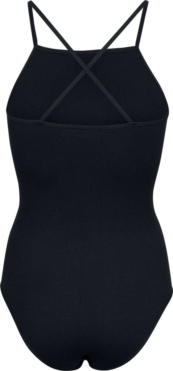 Body  de Urban Classics - Body Côtelé - XS à L - pour Femme - noir - Urban Classics - View 2