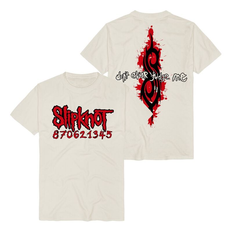 T-Shirt Manches courtes  de Slipknot - Judge Numbers - S à 3XL - pour Homme - naturel - Slipknot