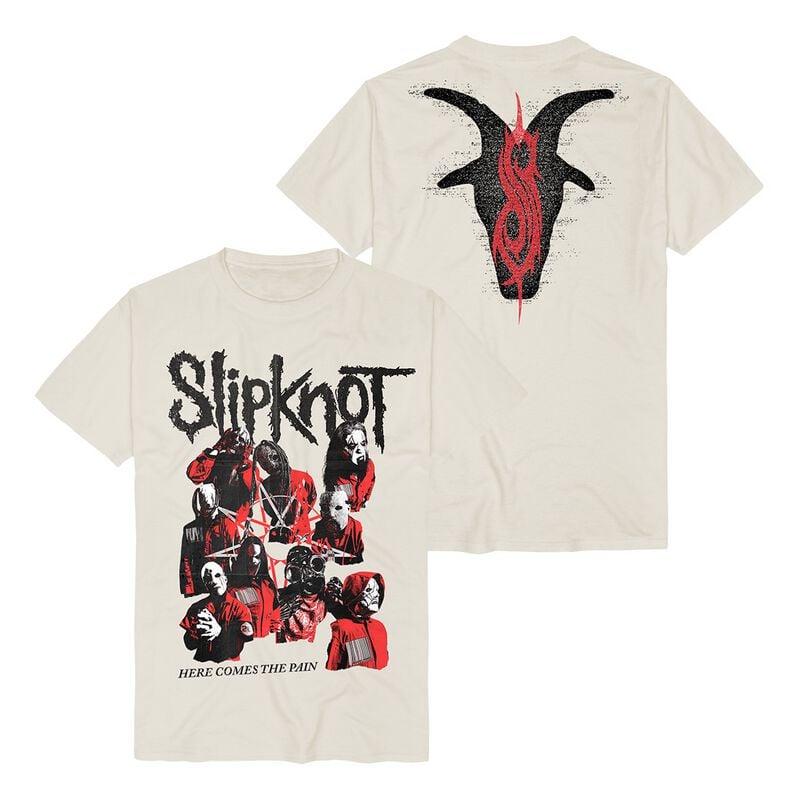 T-Shirt Manches courtes  de Slipknot - Here Comes The Pain - S à 3XL - pour Homme - naturel - Slipknot