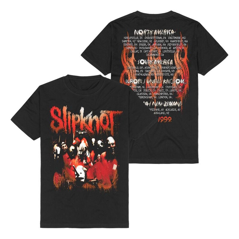T-Shirt Manches courtes  de Slipknot - 25th Anniversary Tour - S à 5XL - pour Homme - noir - Slipknot