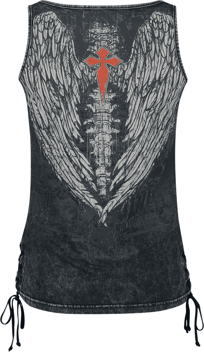 Top  de Rock Rebel by EMP - Original Sinners Top - S à XXL - pour Femme - gris - Rock Rebel by EMP - View 2