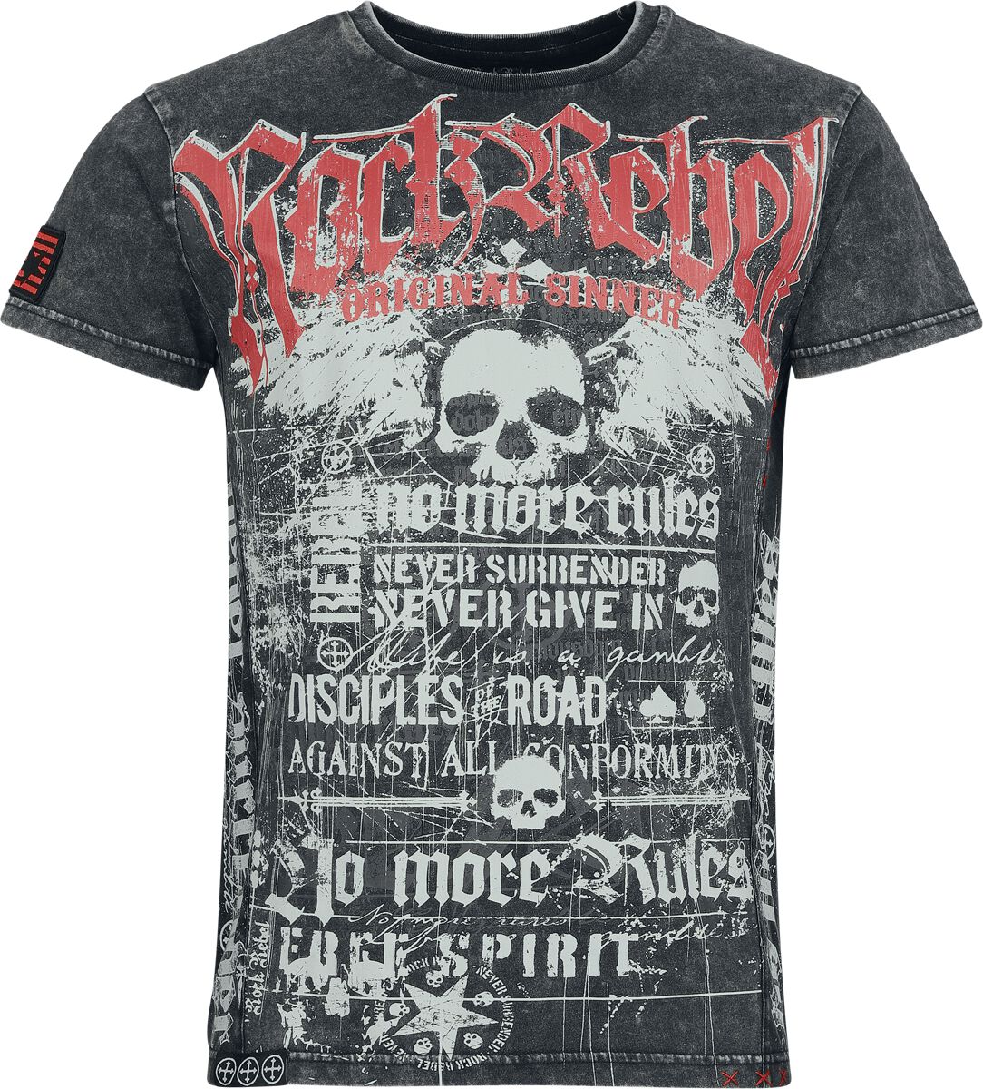 T-Shirt Manches courtes  de Rock Rebel by EMP - Original Sinner - T-Shirt - S à XXL - pour Homme - gris - Rock Rebel by EMP