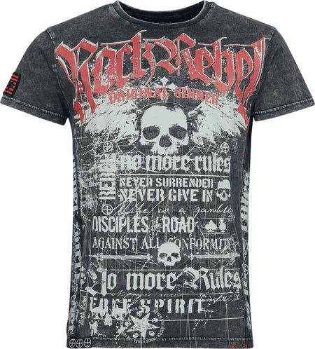 T-Shirt Manches courtes  de Rock Rebel by EMP - Original Sinner - T-Shirt - S à XXL - pour Homme - gris - Rock Rebel by EMP