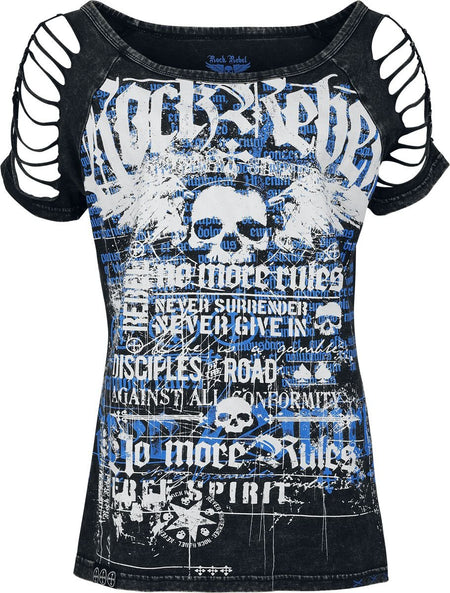 T-Shirt Manches courtes  de Rock Rebel by EMP - Original Sinner - T-Shirt - S à XXL - pour Femme - gris - Rock Rebel by EMP