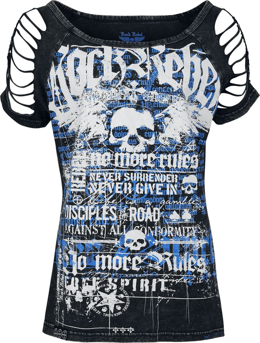 T-Shirt Manches courtes  de Rock Rebel by EMP - Original Sinner - T-Shirt - S à XXL - pour Femme - gris - Rock Rebel by EMP