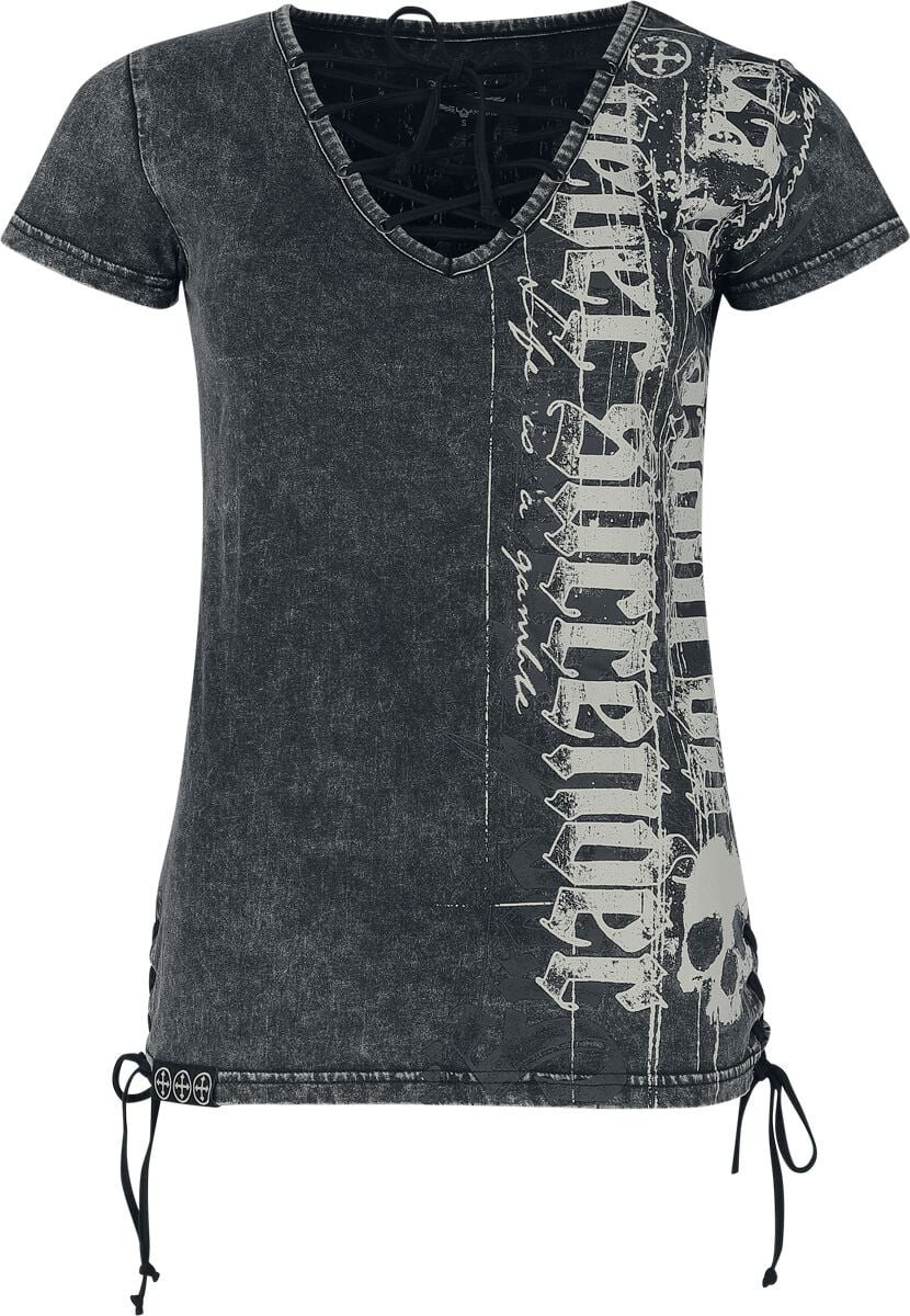 T-Shirt Manches courtes  de Rock Rebel by EMP - Original Sinner - T-Shirt - S à XXL - pour Femme - gris - Rock Rebel by EMP