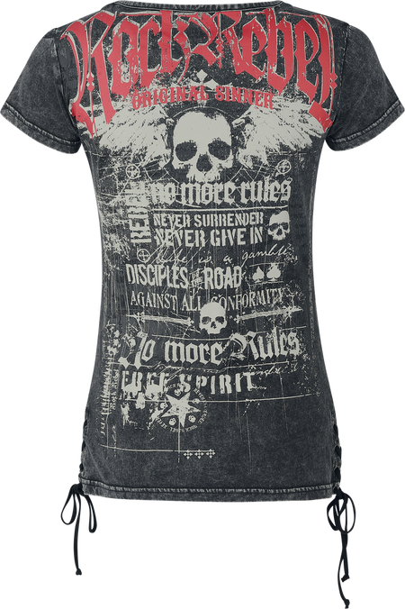 T-Shirt Manches courtes  de Rock Rebel by EMP - Original Sinner - T-Shirt - S à XXL - pour Femme - gris - Rock Rebel by EMP - View 2