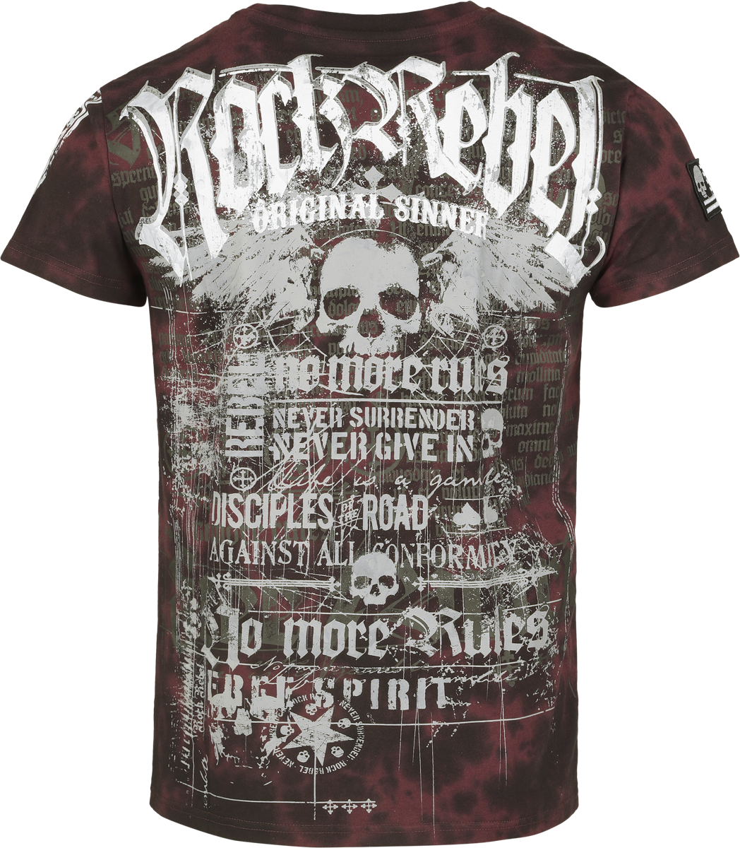 T-Shirt Manches courtes  de Rock Rebel by EMP - Original Sinner - T-Shirt - S à XXL - pour Homme - rouge - Rock Rebel by EMP - View 2