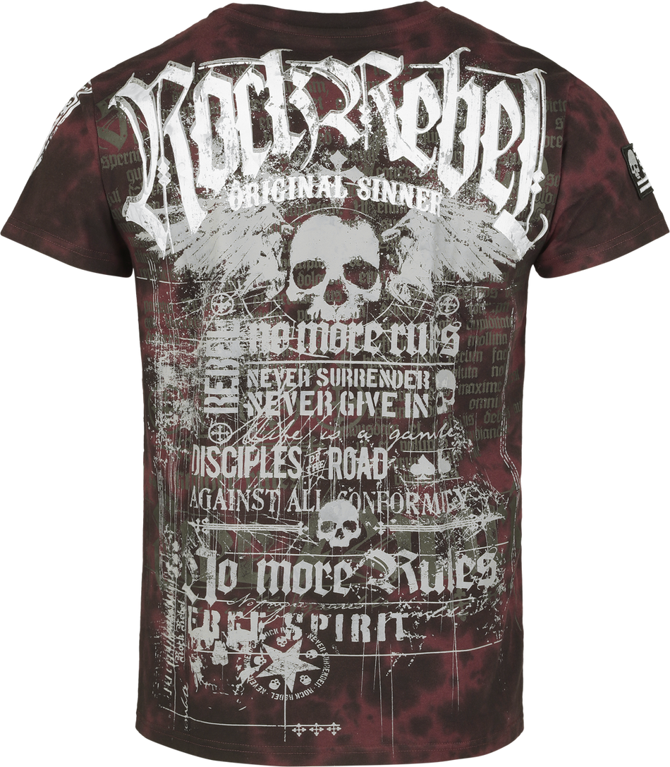 T-Shirt Manches courtes  de Rock Rebel by EMP - Original Sinner - T-Shirt - S à XXL - pour Homme - rouge - Rock Rebel by EMP - View 2