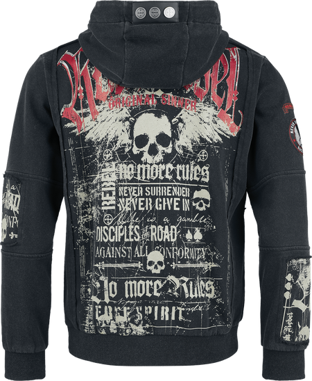 Sweat-shirt zippé à capuche  de Rock Rebel by EMP - Original Sinner - Veste à Capuche - S à XXL - pour Homme - gris - Rock Rebel by EMP - View 2