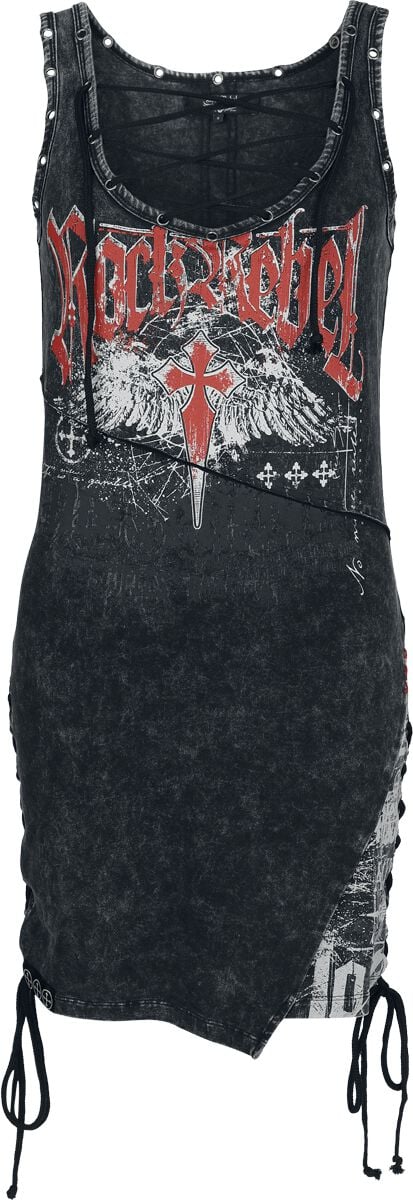 Robe courte  de Rock Rebel by EMP - Stay A Little Longer - M à XXL - pour Femme - gris - Rock Rebel by EMP