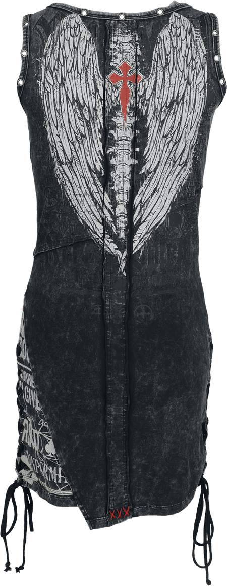 Robe courte  de Rock Rebel by EMP - Stay A Little Longer - M à XXL - pour Femme - gris - Rock Rebel by EMP - View 2