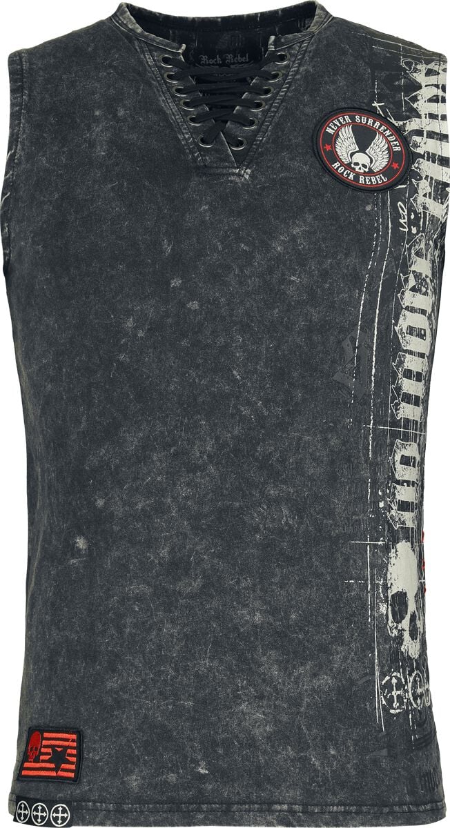 Débardeur  de Rock Rebel by EMP - Débardeur Imprimé Rock Rebel - S à XXL - pour Homme - gris - Rock Rebel by EMP