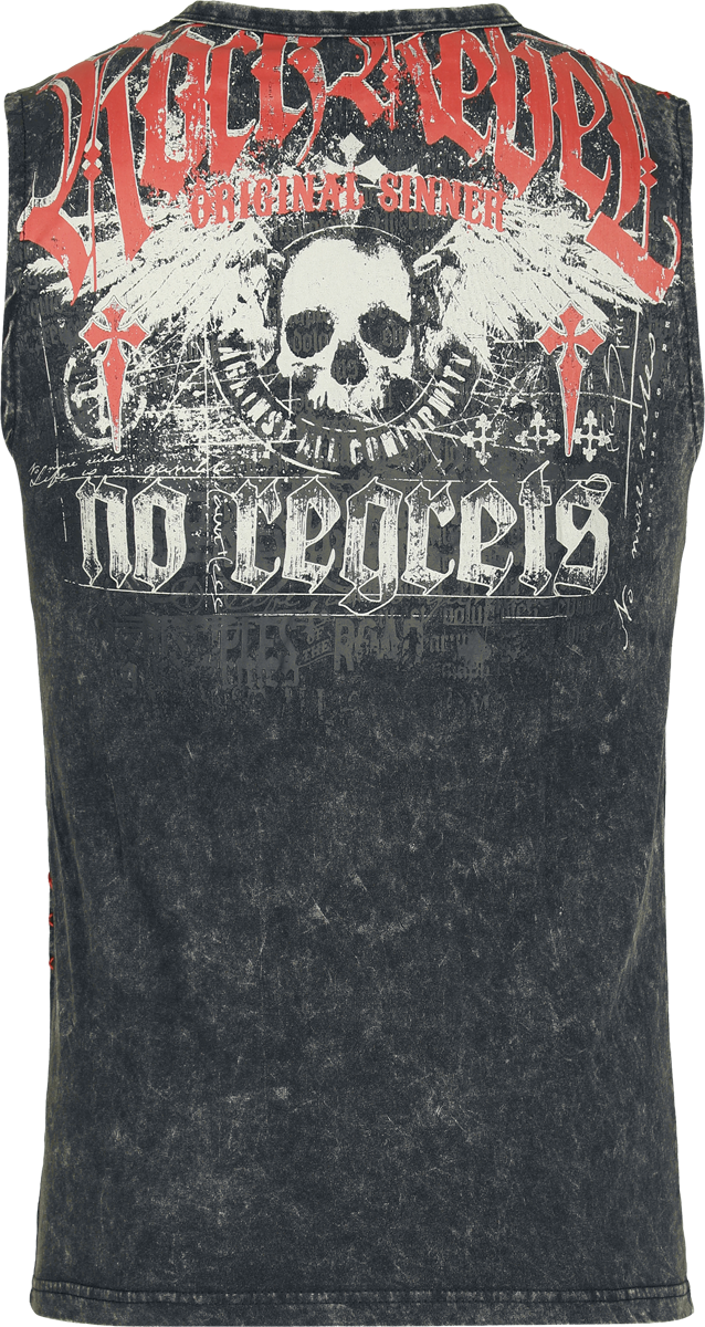 Débardeur  de Rock Rebel by EMP - Débardeur Imprimé Rock Rebel - S à XXL - pour Homme - gris - Rock Rebel by EMP - View 2