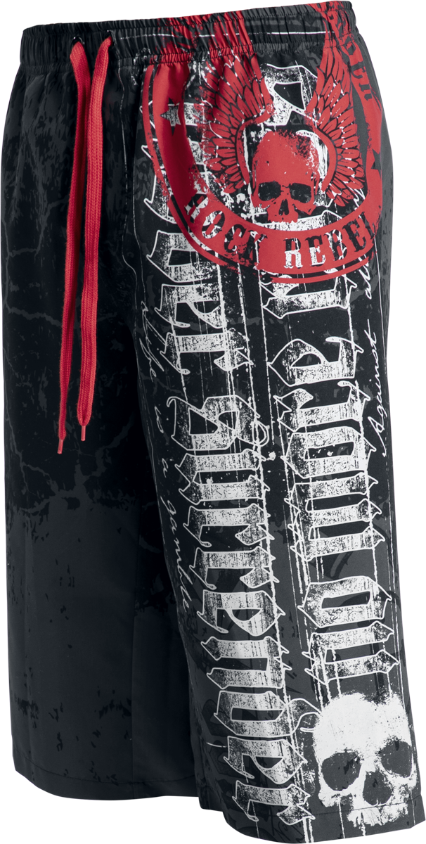 Short de bain  de Rock Rebel by EMP - Short De Bain Imprimé - S à XXL - pour Homme - gris - Rock Rebel by EMP - View 2