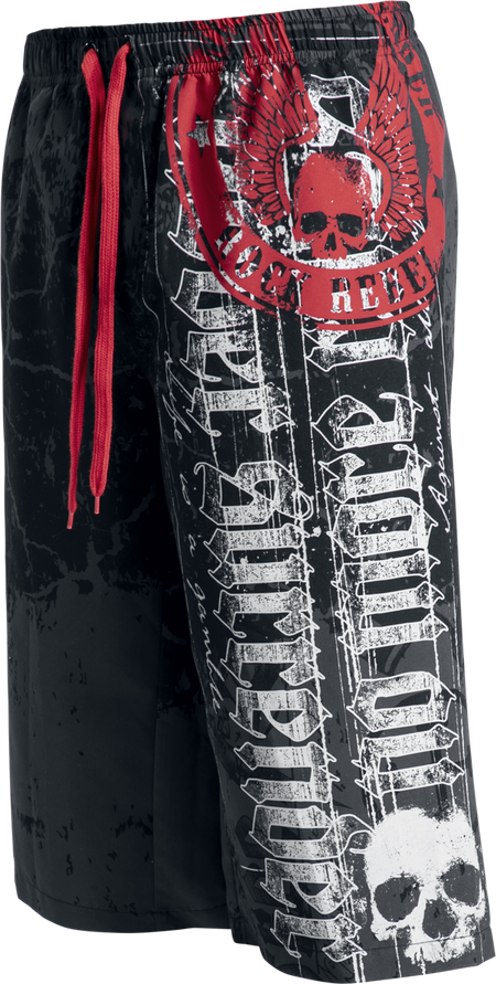 Short de bain  de Rock Rebel by EMP - Short De Bain Imprimé - S à XXL - pour Homme - gris - Rock Rebel by EMP - View 2