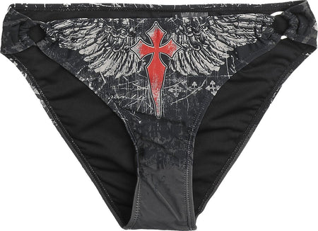 Bas de bikini  de Rock Rebel by EMP - Bas de Bikini Crânes - S à XXL - pour Femme - noir - Rock Rebel by EMP