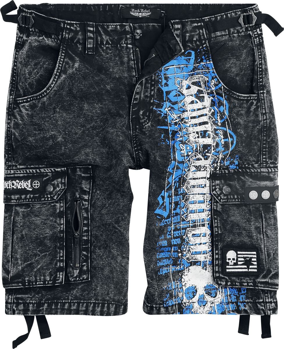 Short  de Rock Rebel by EMP - S à XXL - pour Homme - gris - Rock Rebel by EMP