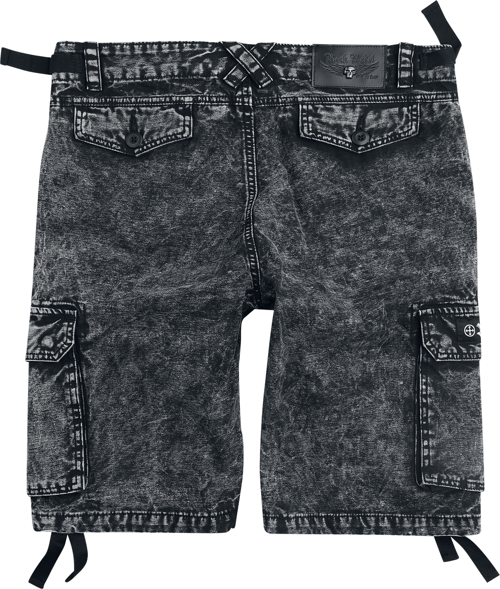 Short  de Rock Rebel by EMP - S à XXL - pour Homme - gris - Rock Rebel by EMP - View 2