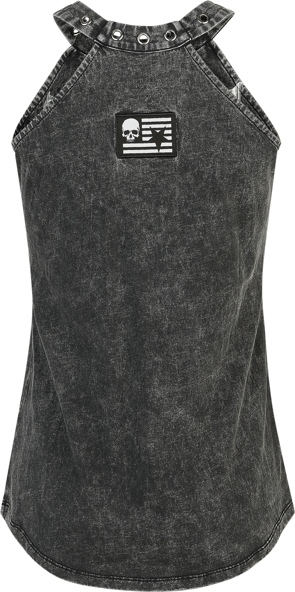 Top  de Rock Rebel by EMP - Haut avec imprimé Rock Rebel - S à XXL - pour Femme - gris - Rock Rebel by EMP - View 2
