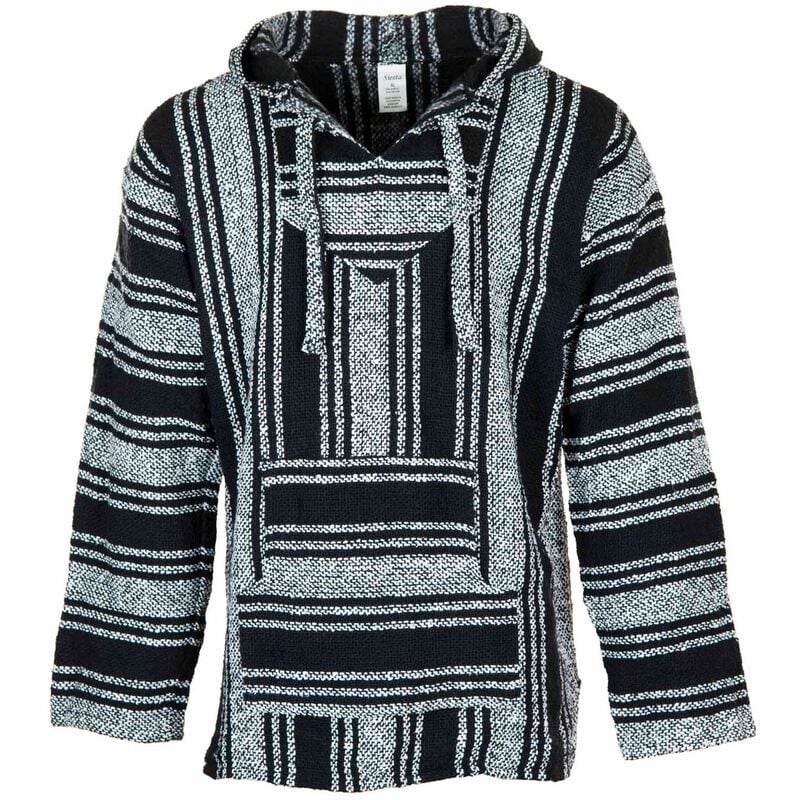 Sweat-shirt à capuche  de Siesta - Baja Top - Black and White - M à 3XL - pour Homme - noir/gris - Siesta