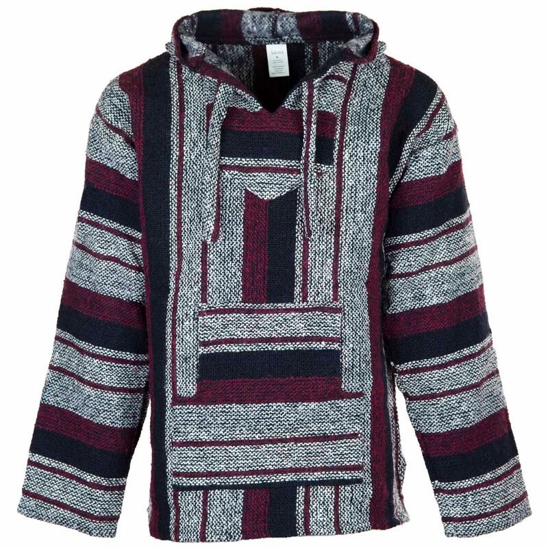 Sweat-shirt à capuche  de Siesta - Baja Top - Maroon, Black and White - M à XXL - pour Homme - multicolore - Siesta