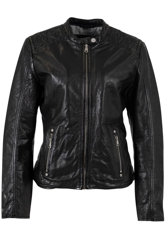 Veste en cuir  de Mauritius - MWMabou - S à XXL - pour Femme - noir - Mauritius