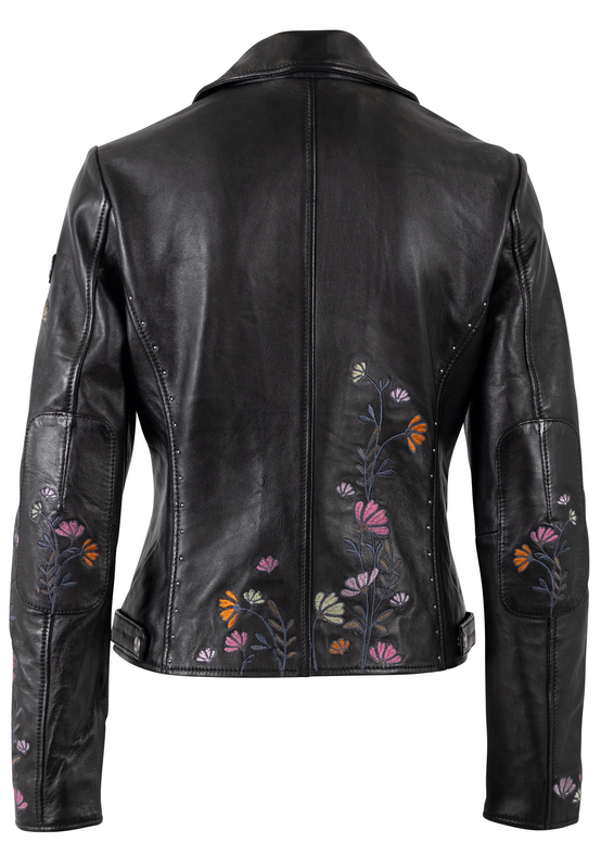 Veste en cuir  de Mauritius - MWFloral - S à XL - pour Femme - noir - Mauritius - View 2