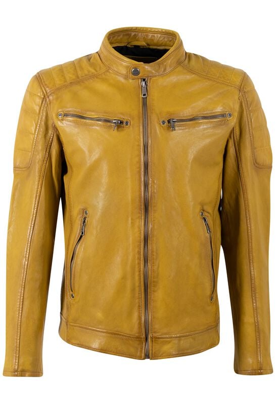 Veste en cuir  de Mauritius - MMDerry - S à 3XL - pour Enfants - jaune - Mauritius