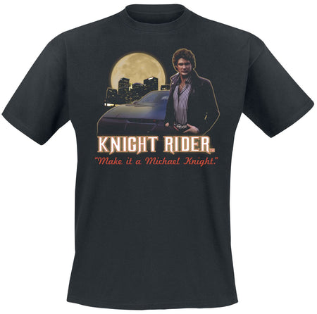 T-Shirt Manches courtes  de K 2000 - Make It A Michael Knight - S à 3XL - pour Homme - noir - K 2000
