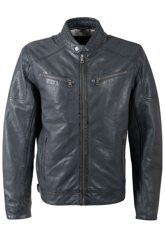 Veste en cuir  de Mauritius - MMBroum - S à 3XL - pour Homme - bleu - Mauritius