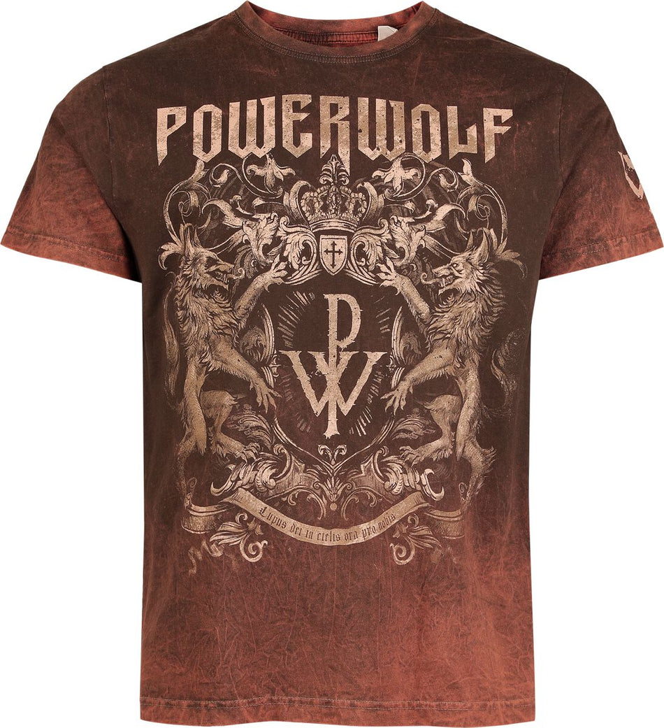 T-Shirt Manches courtes  de Powerwolf - Crest - S à 4XL - pour Homme - rouille - Powerwolf