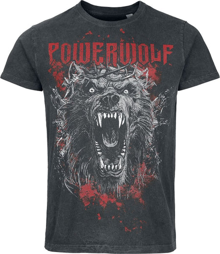 T-Shirt Manches courtes  de Powerwolf - Chaos - S à XXL - pour Homme - gris foncé - Powerwolf