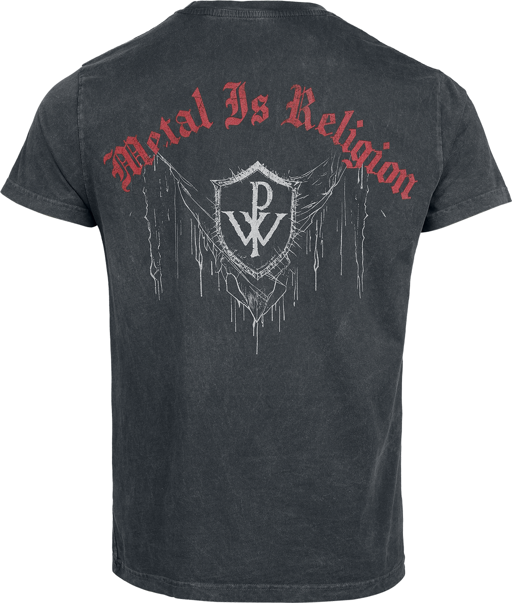 T-Shirt Manches courtes  de Powerwolf - Chaos - S à 4XL - pour Homme - gris foncé - Powerwolf - View 2