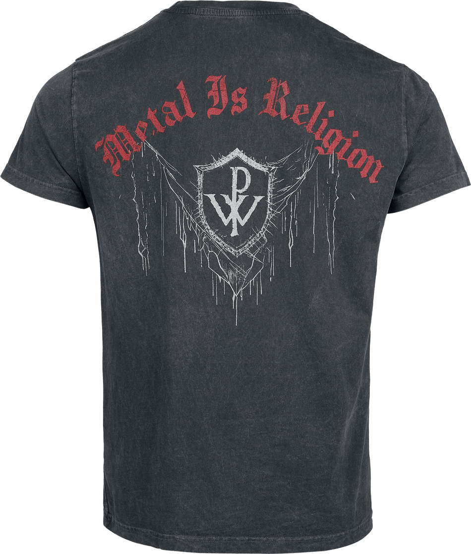 T-Shirt Manches courtes  de Powerwolf - Chaos - S à 4XL - pour Homme - gris foncé - Powerwolf - View 2