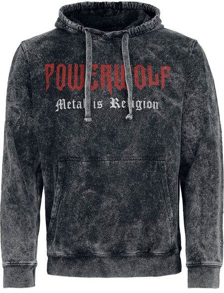 Sweat-shirt à capuche  de Powerwolf - Chaos - S à L - pour Homme - gris foncé - Powerwolf