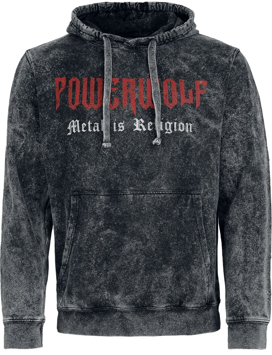 Sweat-shirt à capuche  de Powerwolf - Chaos - S à L - pour Homme - gris foncé - Powerwolf