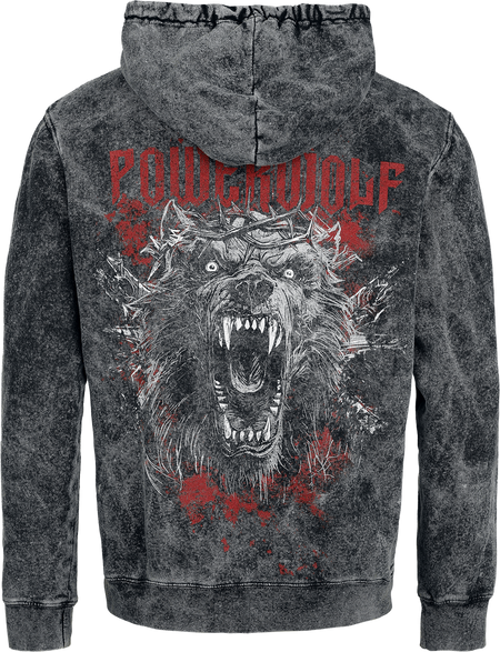 Sweat-shirt à capuche  de Powerwolf - Chaos - S à L - pour Homme - gris foncé - Powerwolf - View 2