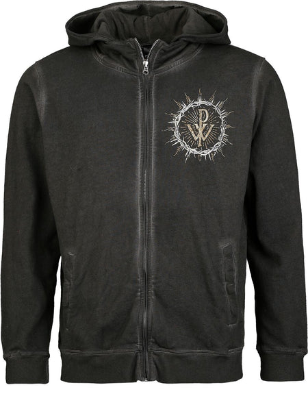 Sweat-shirt zippé à capuche  de Powerwolf - Crest Wolves - S à L - pour Homme - gris foncé - Powerwolf