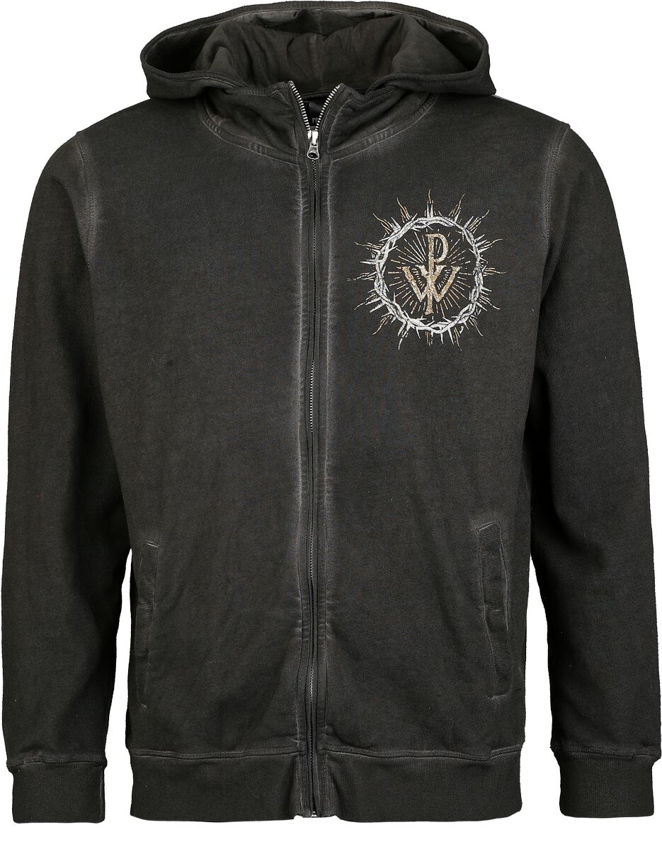 Sweat-shirt zippé à capuche  de Powerwolf - Crest Wolves - S à L - pour Homme - gris foncé - Powerwolf