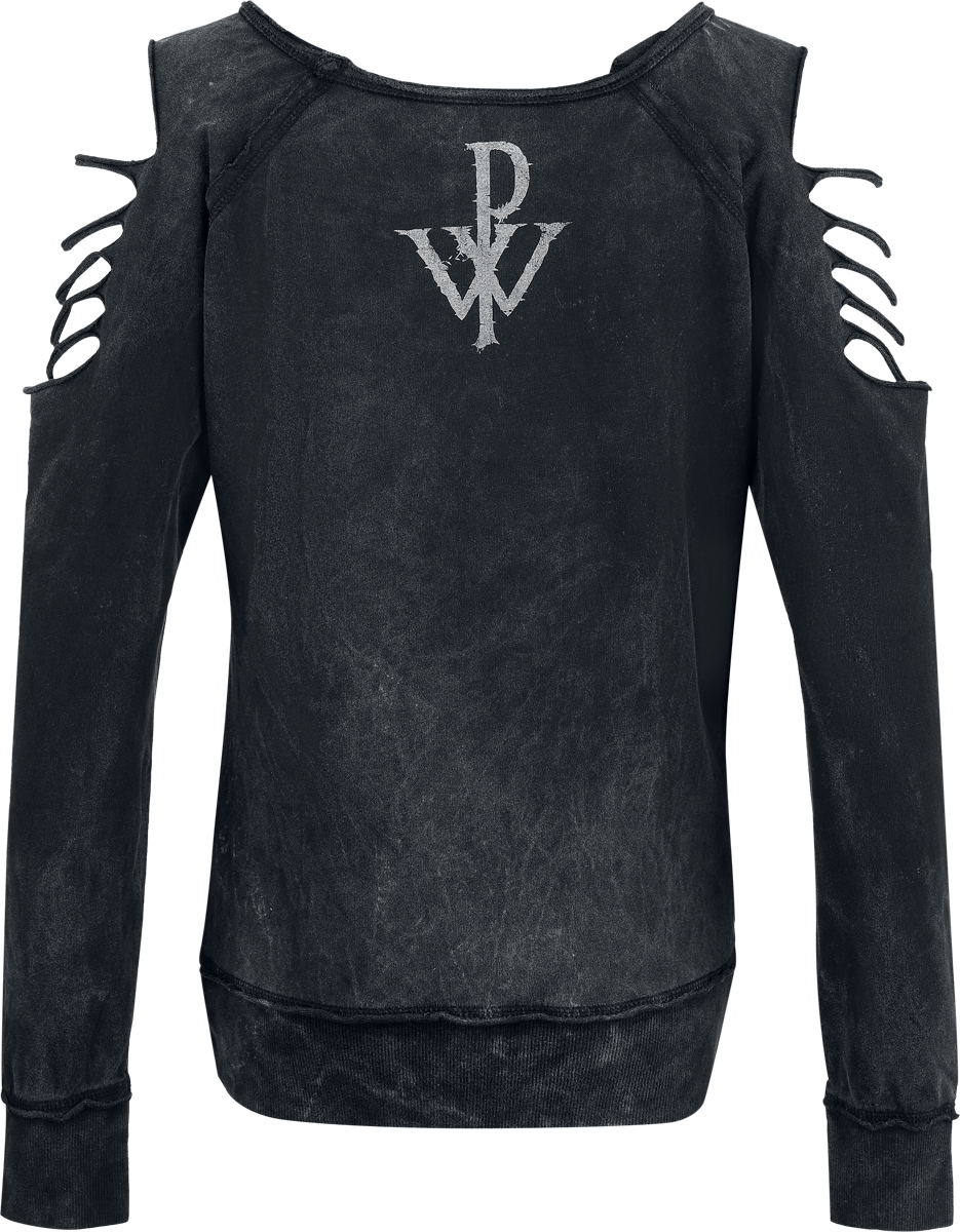 Sweat-shirt  de Powerwolf - Triple Wolves - S à XL - pour Femme - gris foncé - Powerwolf - View 2