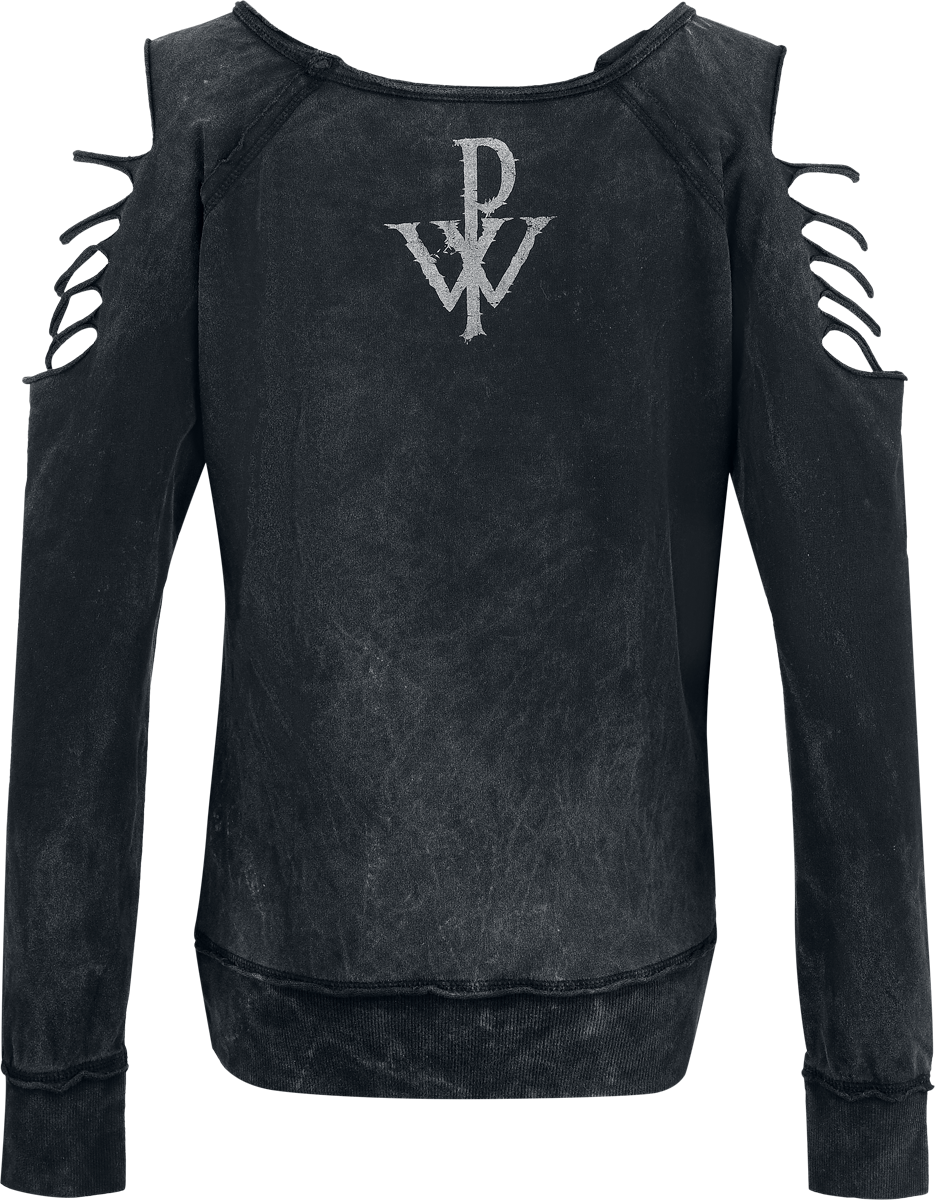 Sweat-shirt  de Powerwolf - Triple Wolves - S à XL - pour Femme - gris foncé - Powerwolf - View 2