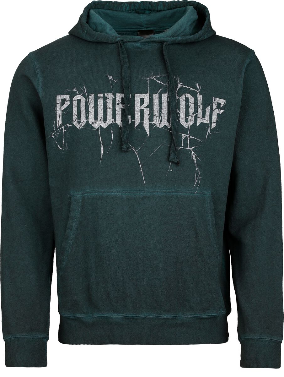 Sweat-shirt à capuche  de Powerwolf - Wolfhead - S à XXL - pour Femme - pétrole - Powerwolf