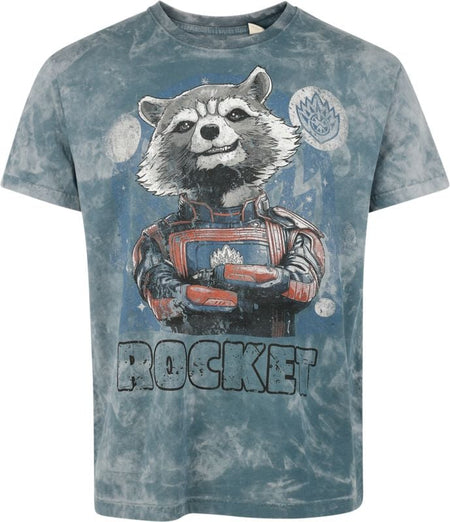T-Shirt Manches courtes  de Les Gardiens De La Galaxie - Rocket - S à 4XL - pour Homme - gris bleu - Les Gardiens De La Galaxie