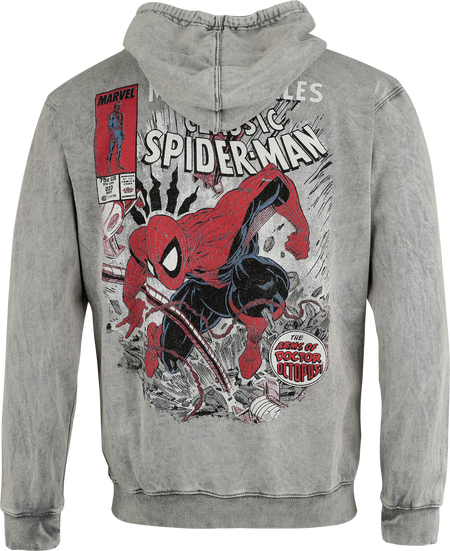 Sweat-shirt à capuche  de Spider-Man - Classic Spider-Man - S à XXL - pour Homme - gris - Spider-Man - View 2