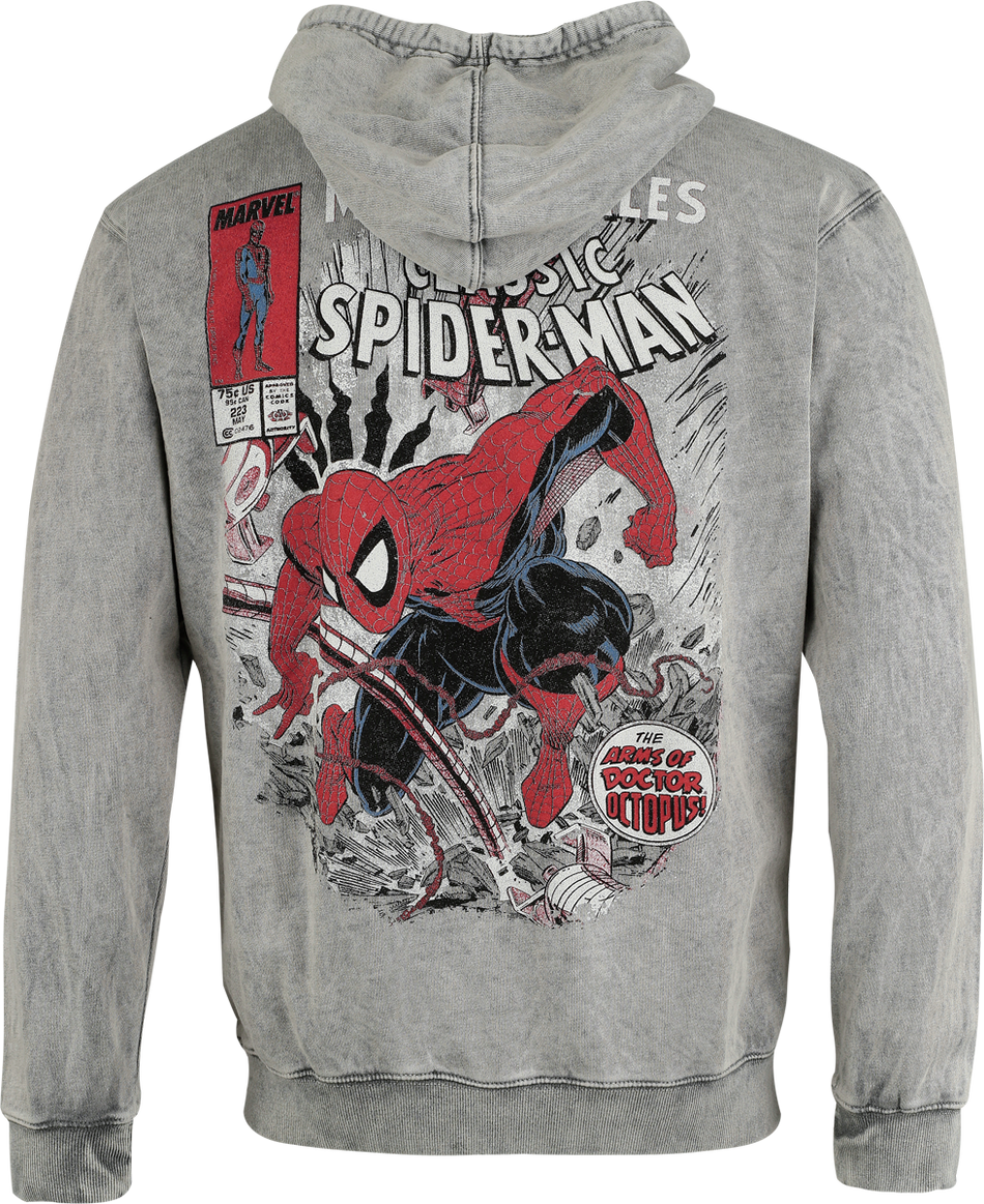 Sweat-shirt à capuche  de Spider-Man - Classic Spider-Man - S à XXL - pour Homme - gris - Spider-Man - View 2