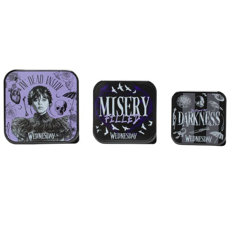 Boîte-repas Gothic de Wednesday - Boîtes à Snack - Lot de 3 - pour Indifférent - Standard - Wednesday