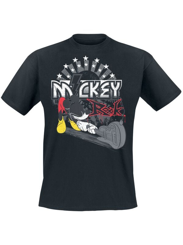 T-Shirt Manches courtes Disney de Mickey & Minnie Mouse - Mickey - Rock - S à 4XL - pour Homme - noir - Mickey & Minnie Mouse